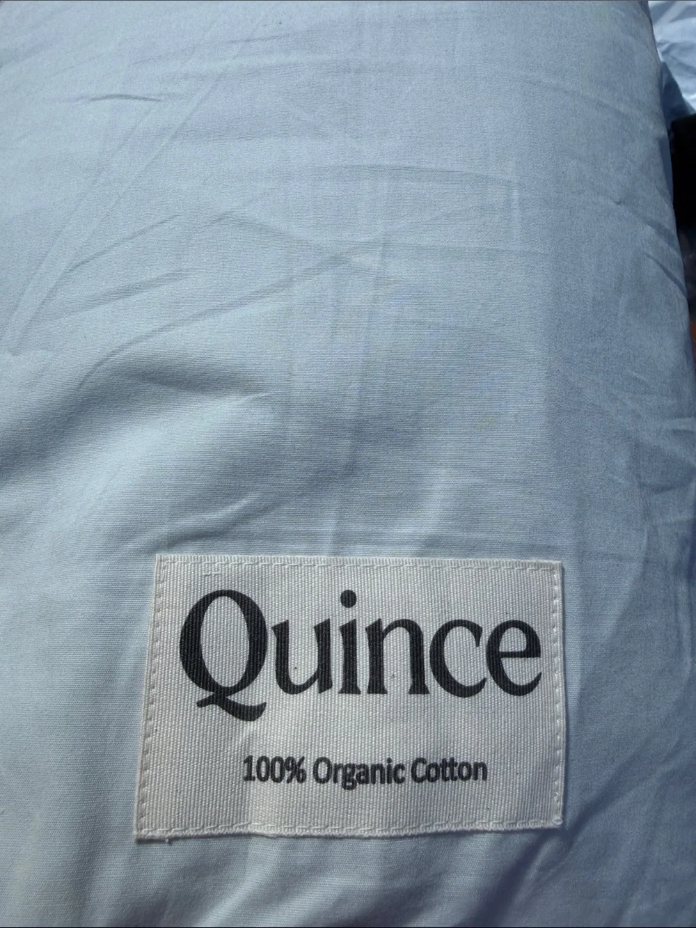 Quince Organic Crisp Percale Sheet Set in Mist Twin XL 1326
